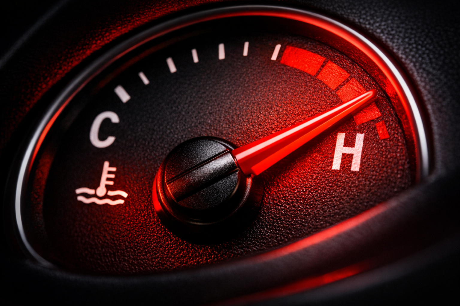 Arac motor sicaklik gostergesi yakin cekim